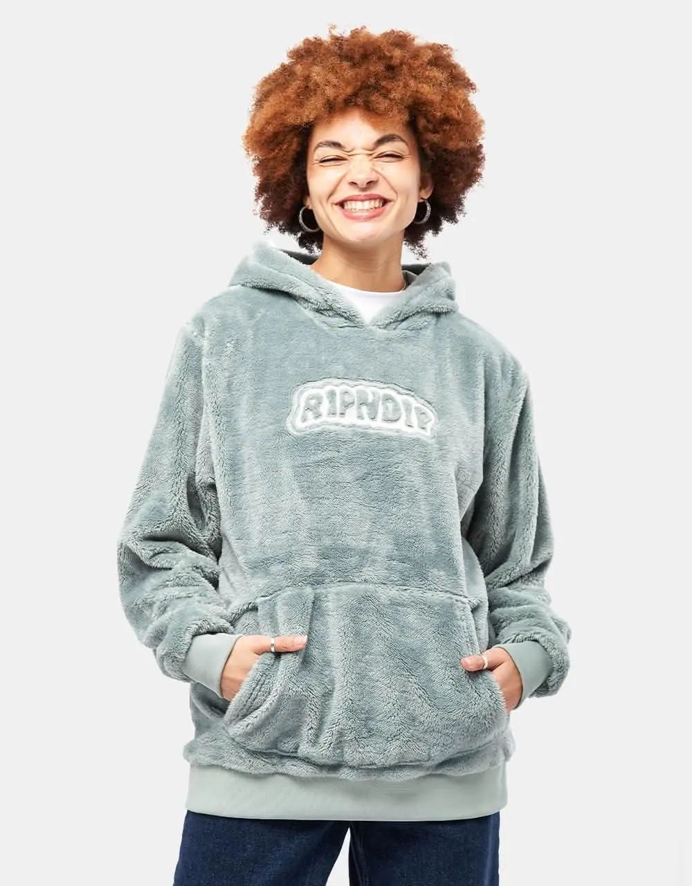 RIPNDIP Bubble Sherpa Pullover Hoodie - Cool Grey
