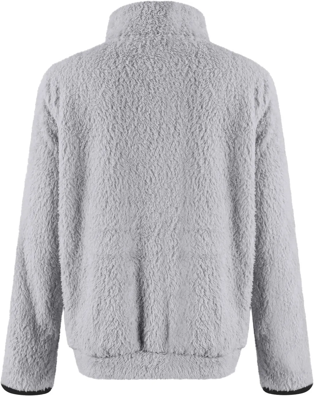 Sherpa 1/4 Zip Pullover Women Fleece Quarter Zip Sweatshirts Lightweight Casual Fluffy Sweaters Fall Winter Clothes