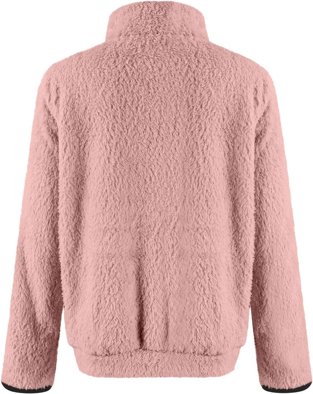 Sherpa 1/4 Zip Pullover Women Fleece Quarter Zip Sweatshirts Lightweight Casual Fluffy Sweaters Fall Winter Clothes