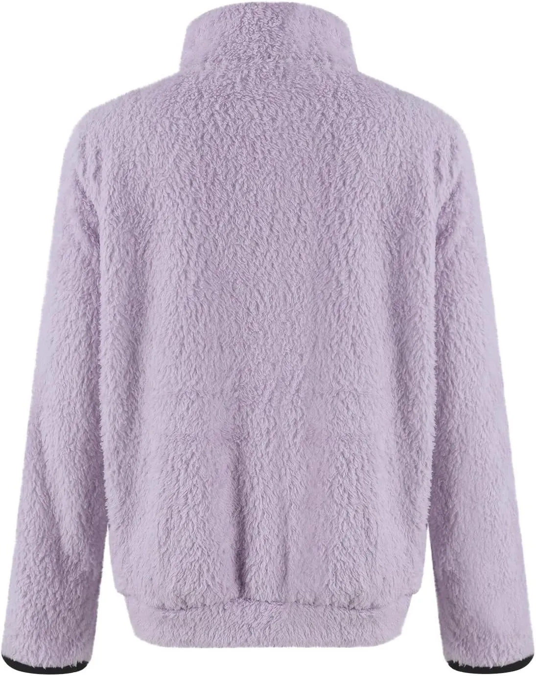 Sherpa 1/4 Zip Pullover Women Fleece Quarter Zip Sweatshirts Lightweight Casual Fluffy Sweaters Fall Winter Clothes