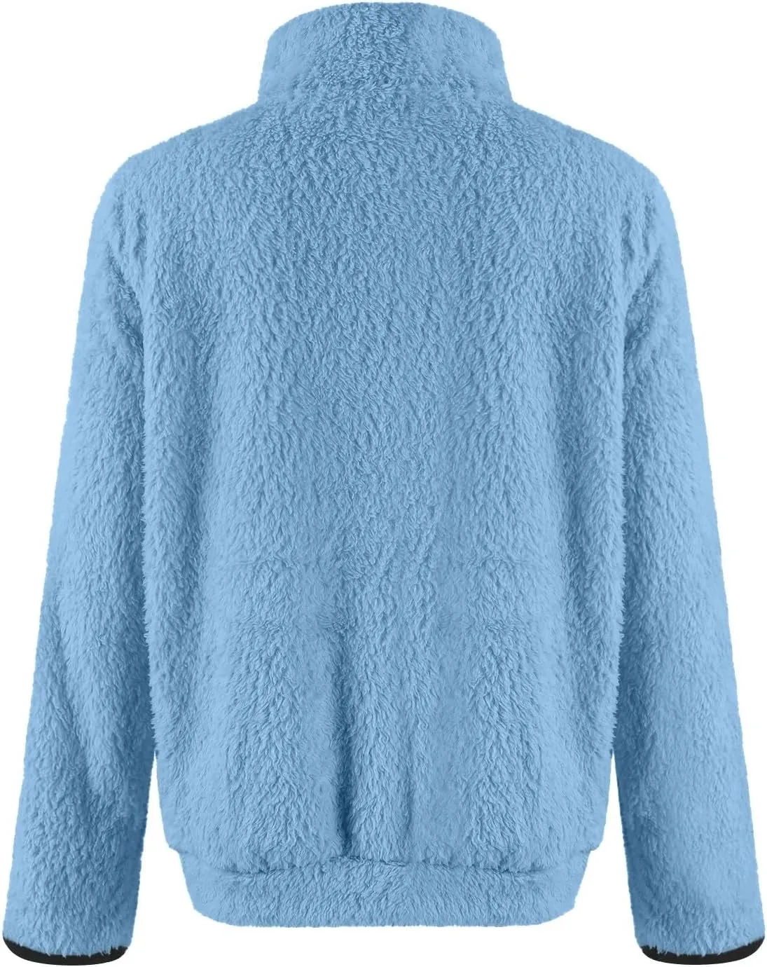 Sherpa 1/4 Zip Pullover Women Fleece Quarter Zip Sweatshirts Lightweight Casual Fluffy Sweaters Fall Winter Clothes