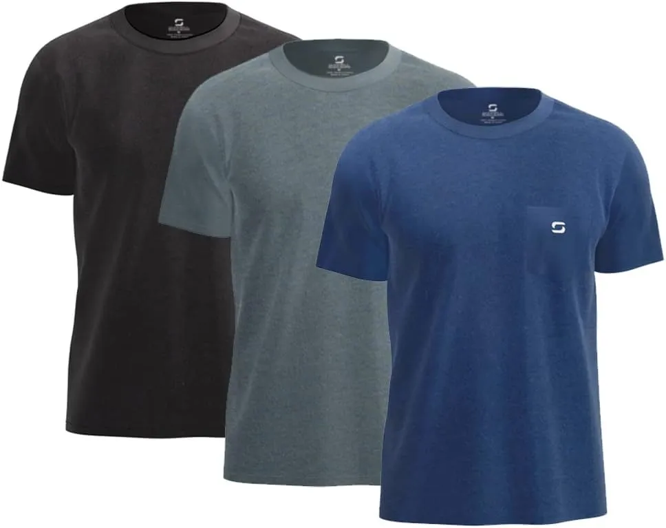 SHOHELL Pocket T Shirts for Men - Cotton Men's T-Shirts, Multipack