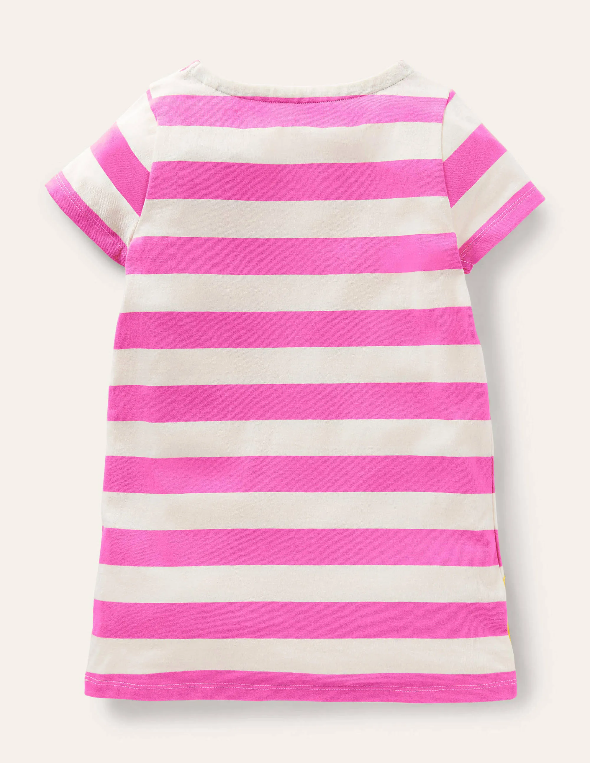 Short Sleeve Appliqué Tunic-Tickled Pink / Ivory Cheetah