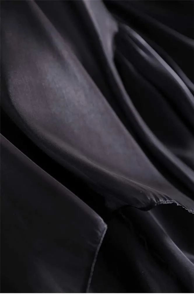Smooth Satin Skirts Women Spring Summer Fashion Mid-Length A-Line Pleated Skirt