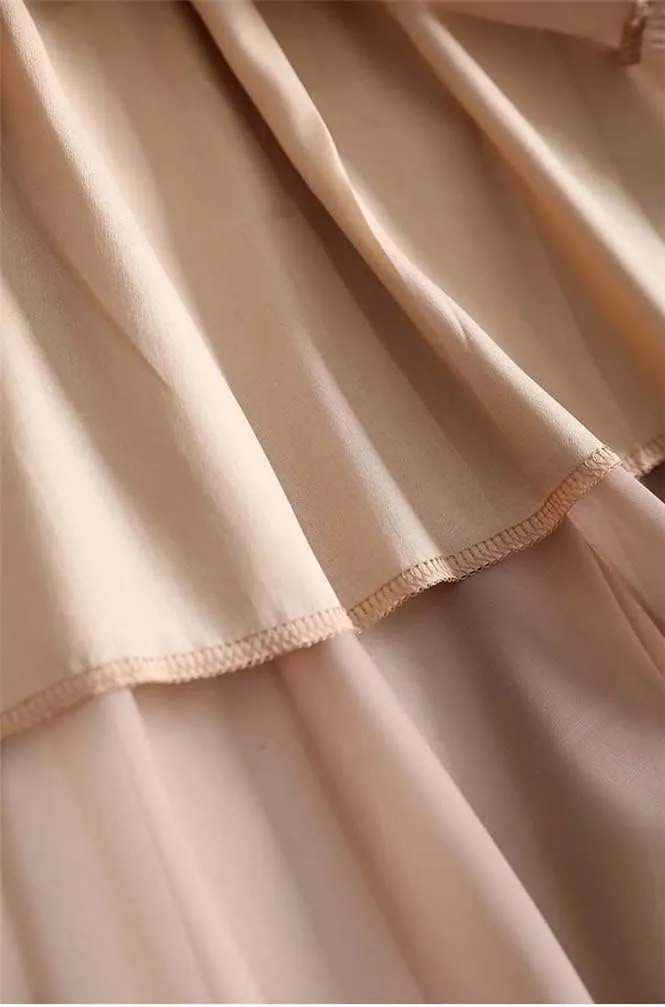 Smooth Satin Skirts Women Spring Summer Fashion Mid-Length A-Line Pleated Skirt
