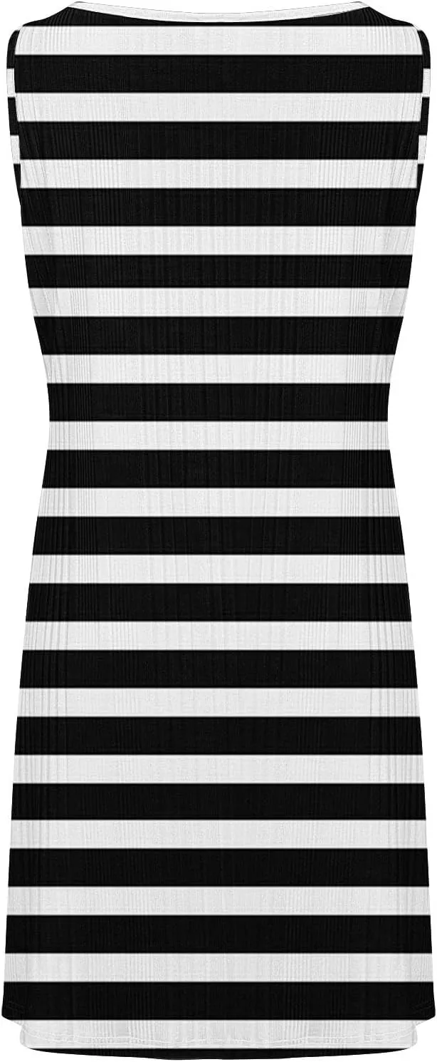 Summer Dresses for Women 2025 Loose Beach Vacation Casual Crew Neck Casual Boho Dress Sleeveless Sundresses with Pockets