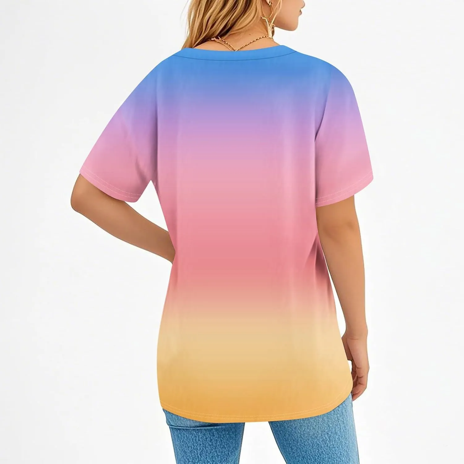 Summer Tops for Women 2025 Short Sleeve V Neck Plus Size Womens Tops Drssy Casual Shirts for Women Blouese Trendy