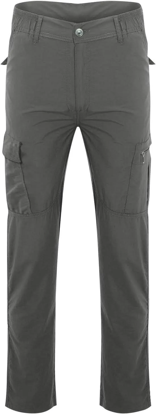 Tactic Pants for Men Hiking Water Resistant Ripstop Flex Cargo Pants Multi Pockets Outdoor Lightweight Trousers