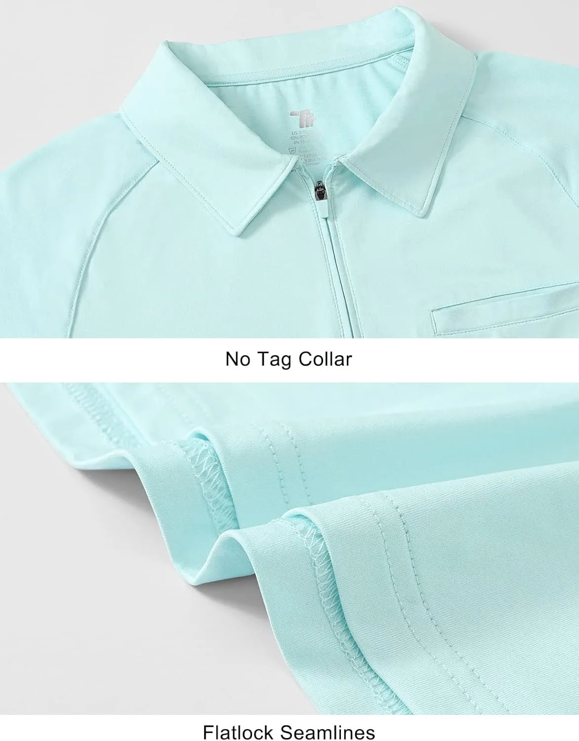 TBMPOY Women's Golf Polo Shirts Short Sleeve UPF 50  Dry Fit Athletic Tennis T-Shirts Zip Up Athletic Sports Shirt