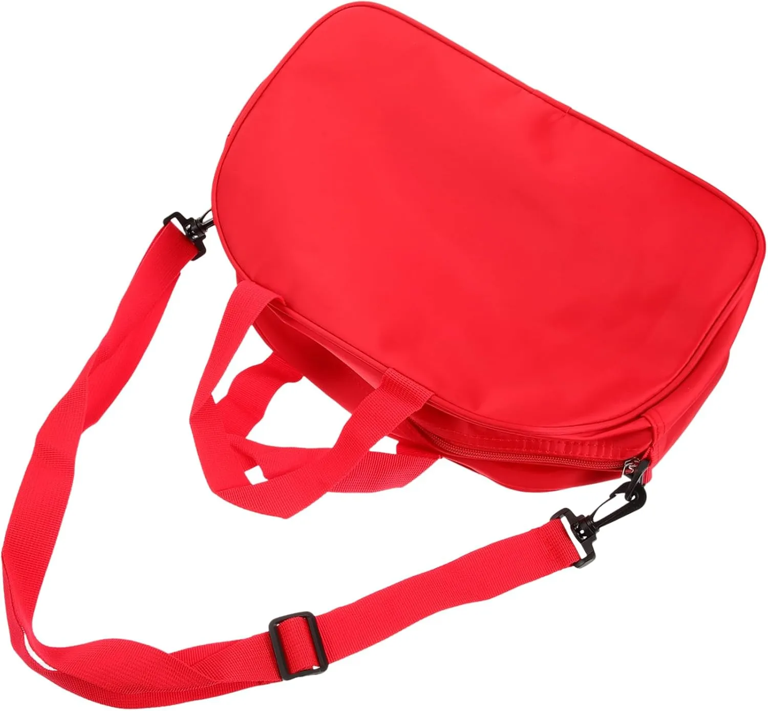 Travel Luggage Bag for Men Large Capacity Personalized Sport Bag Smooth Metal Zippers and Red Fabric