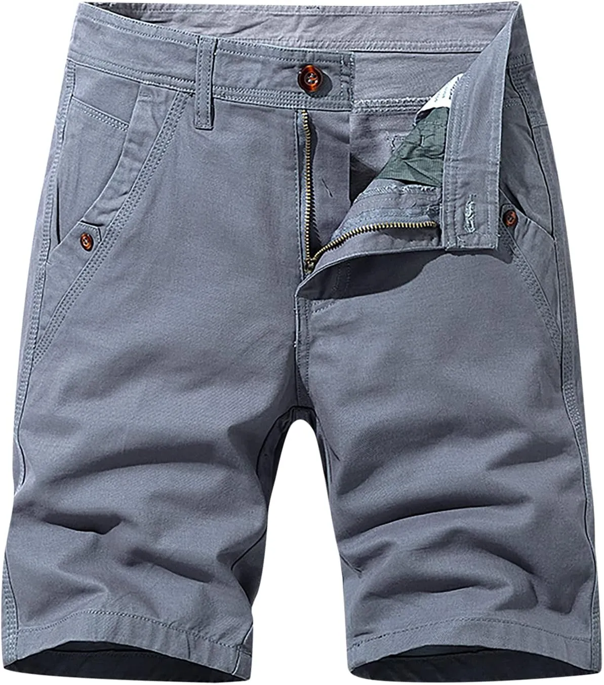 tuduoms Men's Slim-Fit Comfort Stretch Cargo Short Chino Ripstop Work Shorts Trousers Lightweight Multi Pockets Casual Short