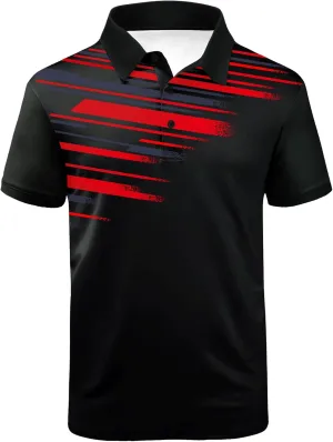 V VALANCH Mens Polo Shirts Short Sleeve Moisture Wicking Golf Tennis Polo Casual Shirts