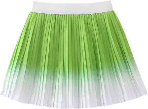 WELAKEN Girls' Pleated Skirt Flowy Elastic Waist Chiffon Athletic Skorts