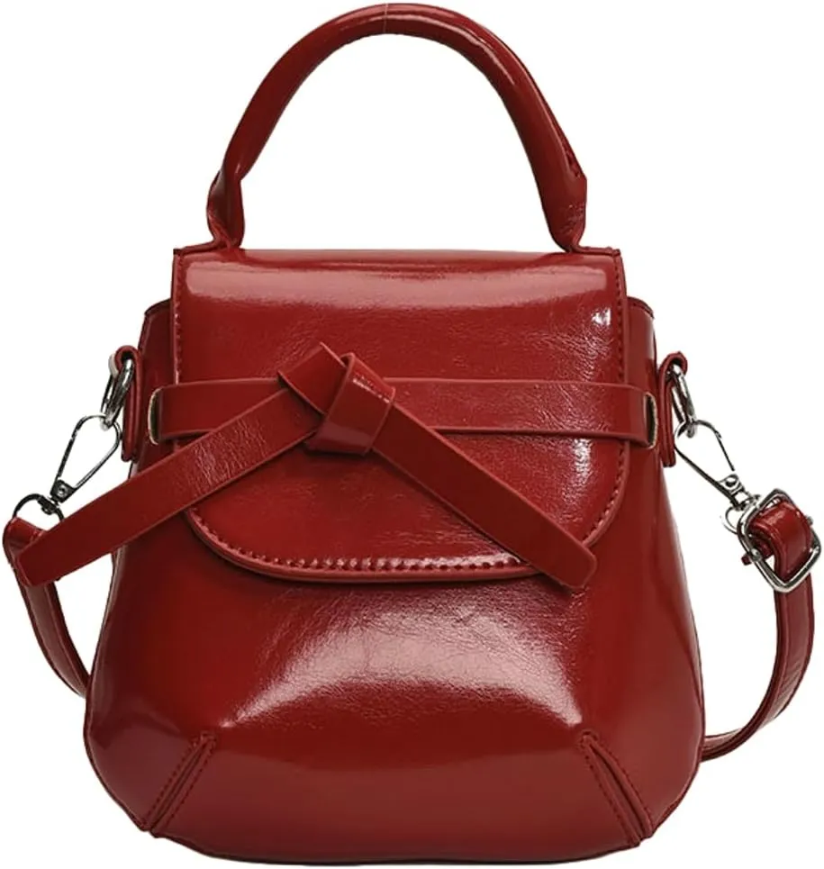 Womens Cute Shoulder Bag Purse Trendy Round Smooth Top Handle Bag Fairy Style Adjustable Tote Handbags 2025
