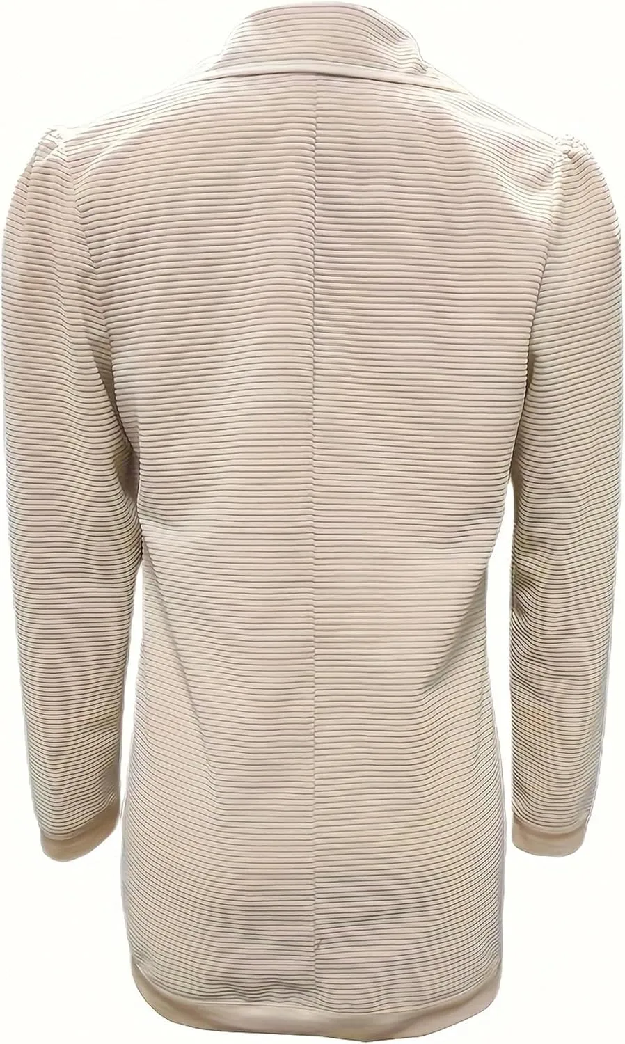 Womens Long Sleeve Tweed Double Breasted Blazer Jackets Lapel Ribbed Open Front Fall Blazers Coats with Pockets