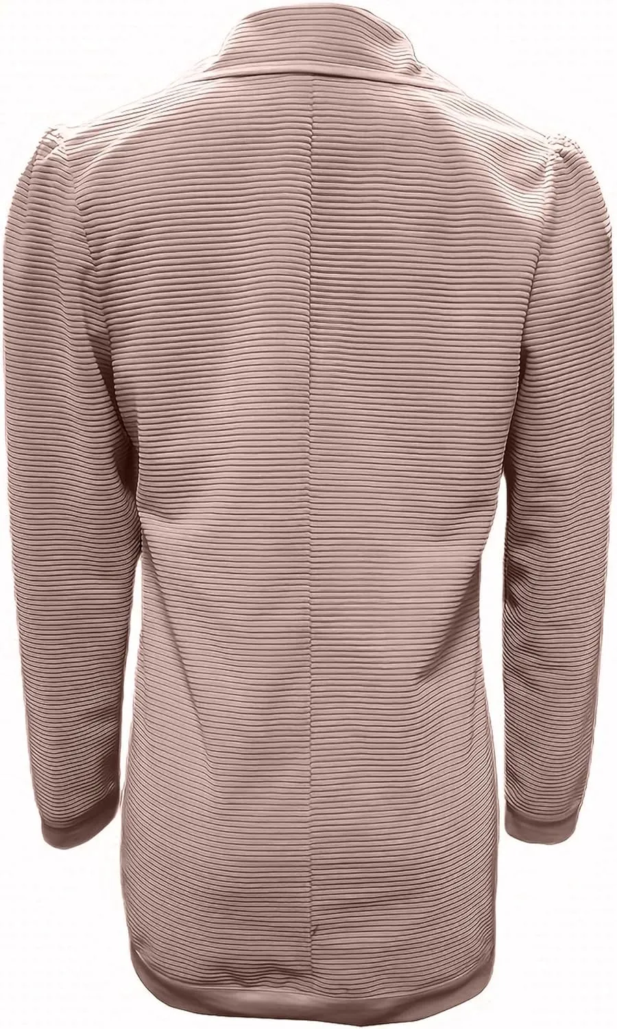 Womens Long Sleeve Tweed Double Breasted Blazer Jackets Lapel Ribbed Open Front Fall Blazers Coats with Pockets