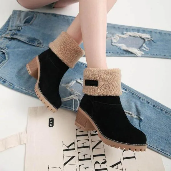 Women's Shoes Snow boots Ladies Winter Flock Warm Boots