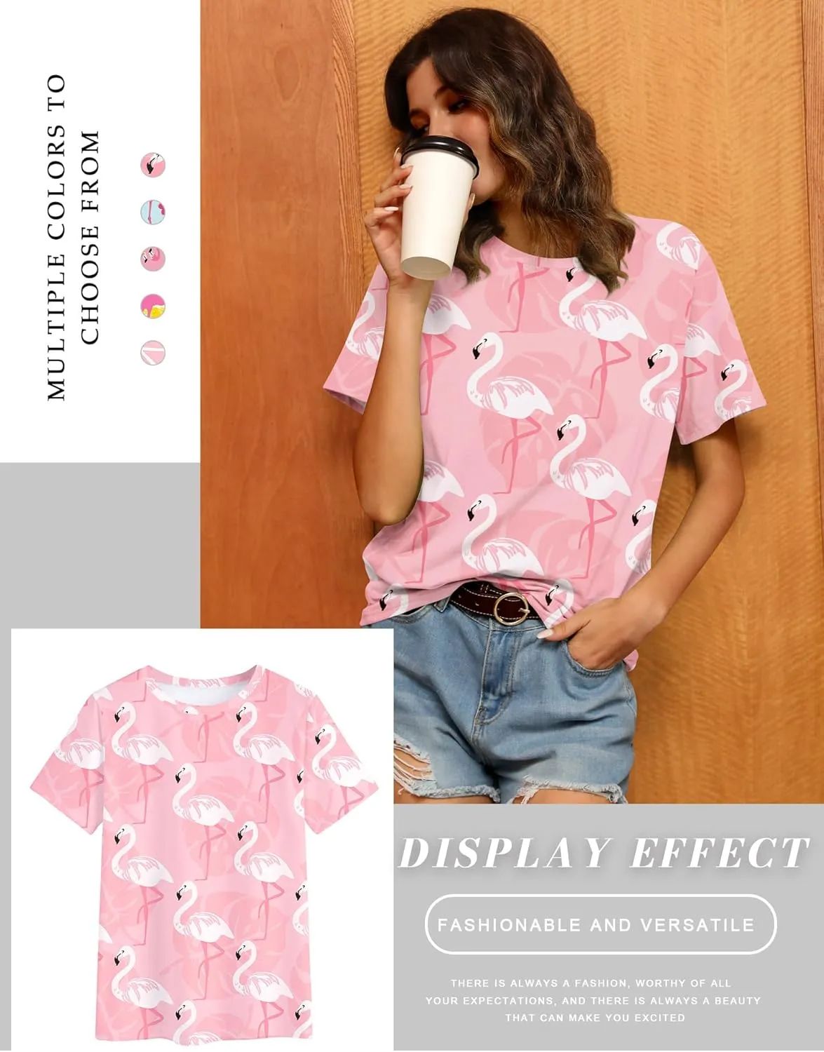 Womens Tie Dye Shirt Short Sleeve Crewneck Casual Loose Cute Tops Color-Block Pullover Sweatshirt