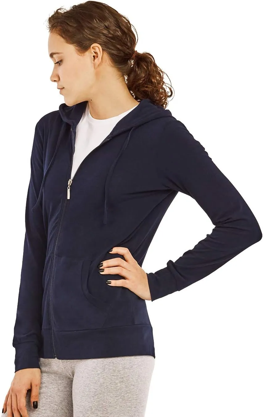 Women's Zip Up Cotton Light Hoodie Jacket