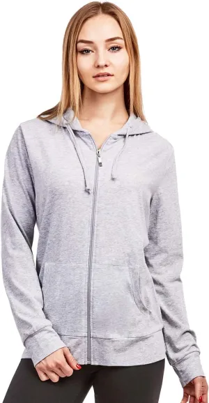 Women's Zip Up Cotton Light Hoodie Jacket