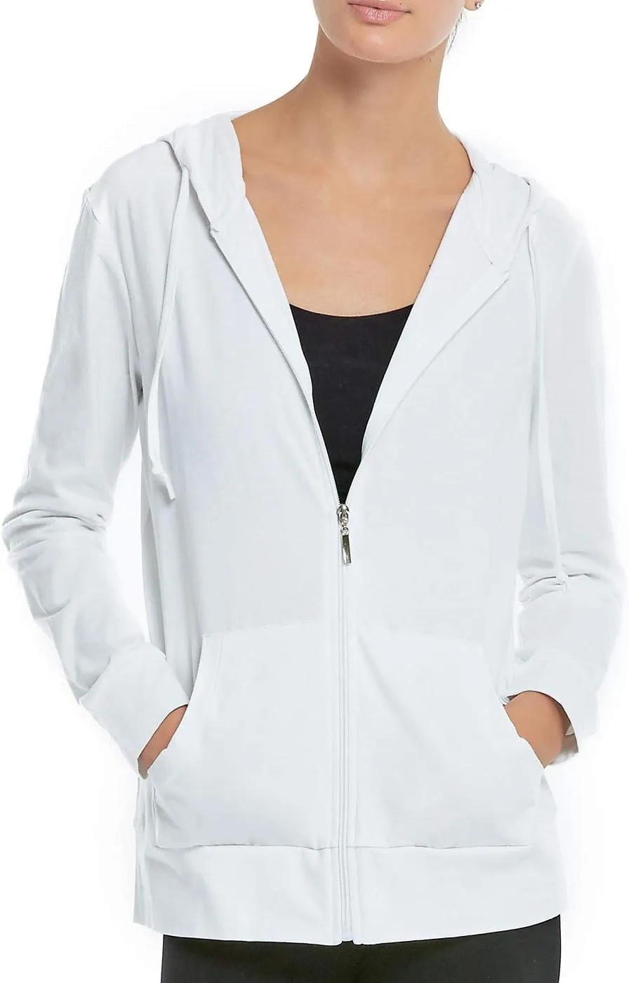 Women's Zip Up Cotton Light Hoodie Jacket