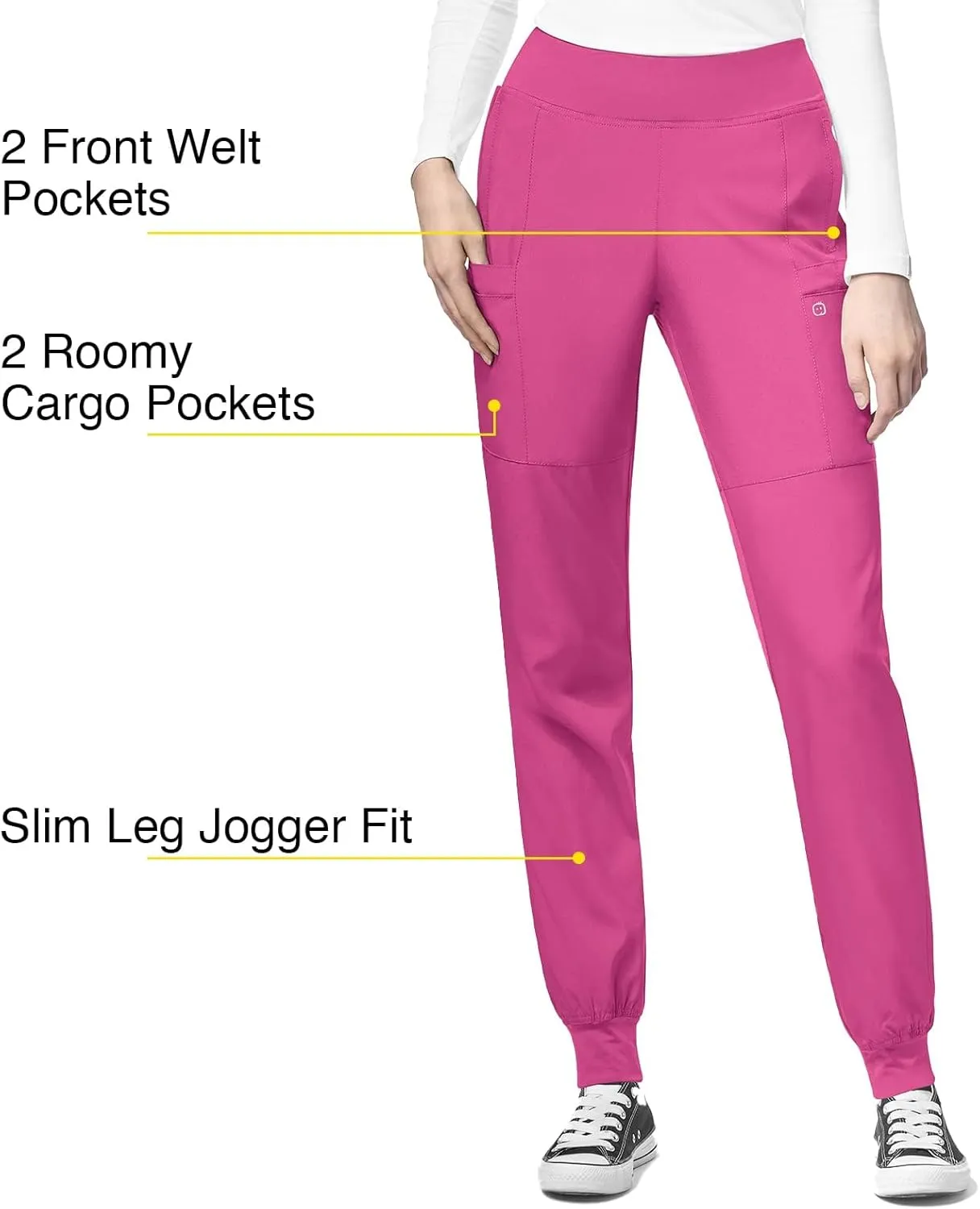WonderWink Women's Comfort Waist Cargo Jogger Pant