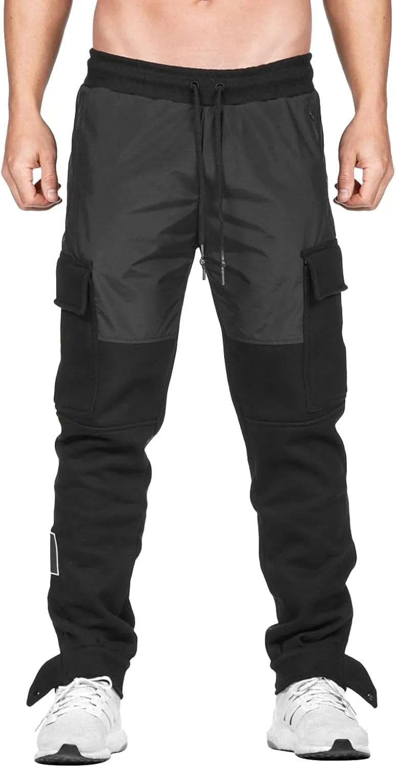 Work Pants for Men Big and Tall Hiking Pants Multi Pockets Classic Fit Comfort Utility Cargo Work Pants Regular Fit