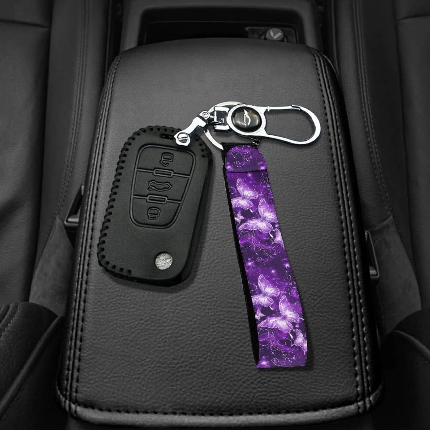 Wristlet Keychain for Women Men Trendy Wrist Strap Lanyard with Smooth Key Ring and Premium Material Nice Gifts