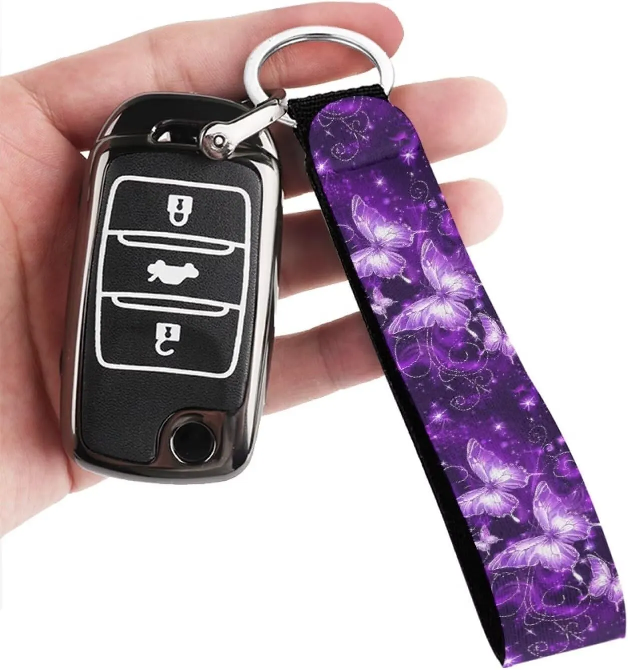 Wristlet Keychain for Women Men Trendy Wrist Strap Lanyard with Smooth Key Ring and Premium Material Nice Gifts