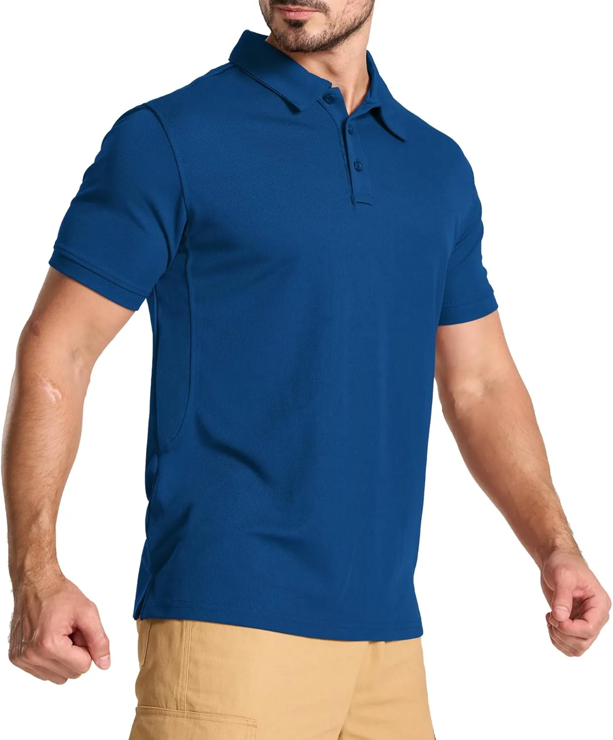 ZITY 3 Pack Tactical Polo Shirts for Men Golf Shirts Short Sleeve Sports Pocket Polo Summer Casual Shirt