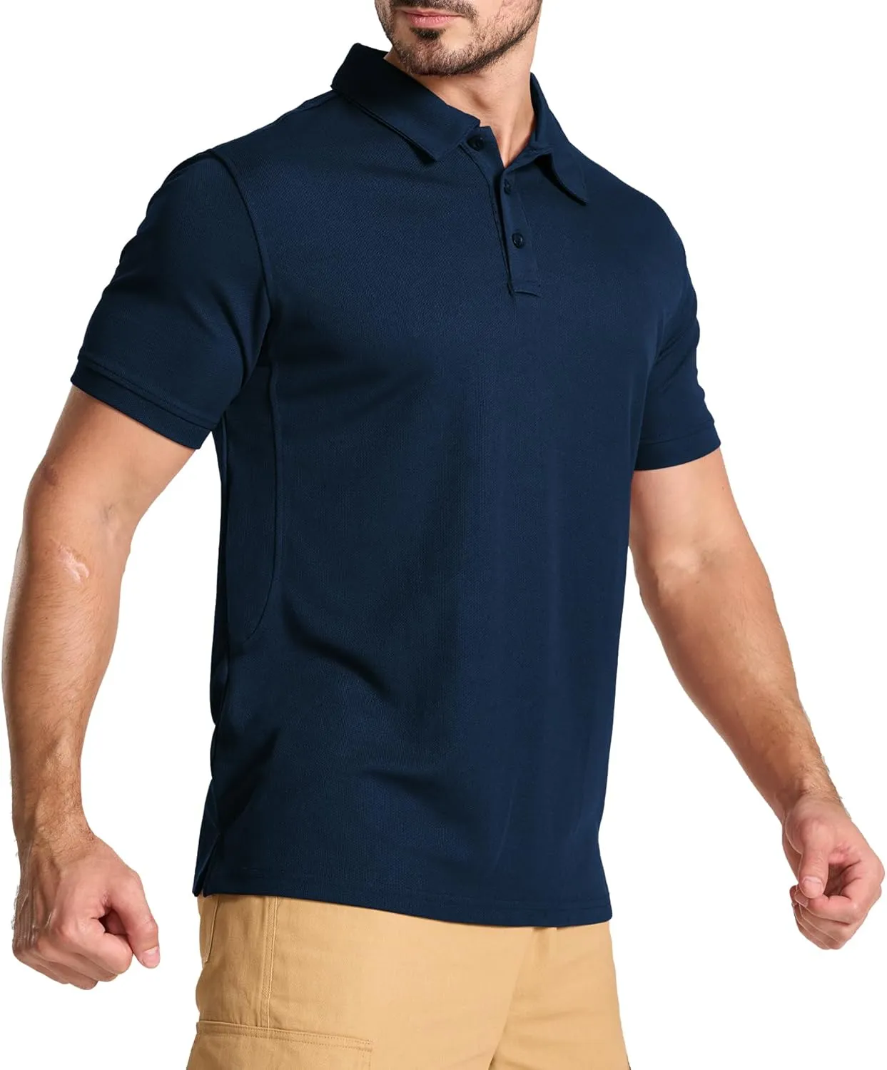 ZITY 3 Pack Tactical Polo Shirts for Men Golf Shirts Short Sleeve Sports Pocket Polo Summer Casual Shirt