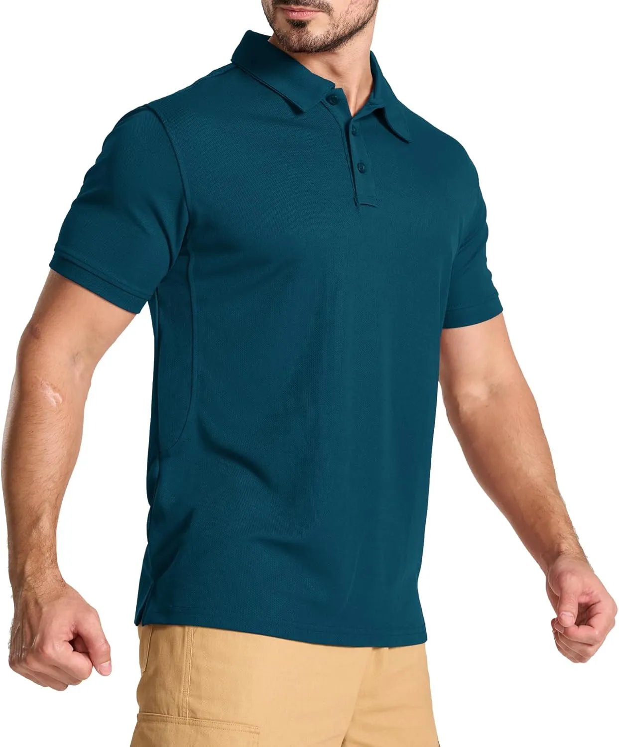 ZITY 3 Pack Tactical Polo Shirts for Men Golf Shirts Short Sleeve Sports Pocket Polo Summer Casual Shirt