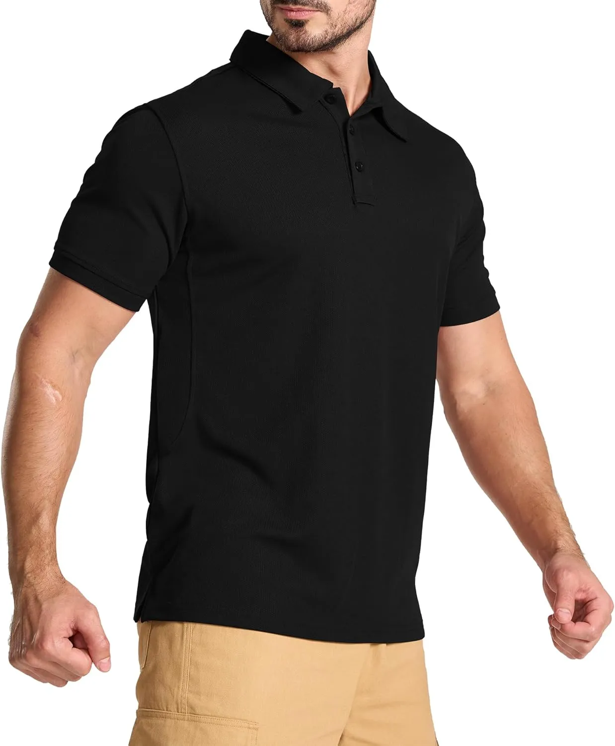 ZITY 3 Pack Tactical Polo Shirts for Men Golf Shirts Short Sleeve Sports Pocket Polo Summer Casual Shirt